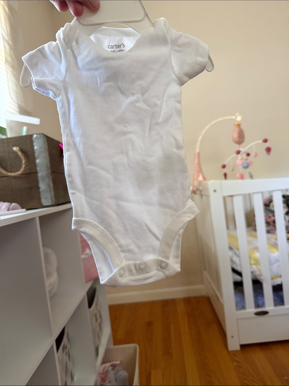 Carter's White Short-Sleeve Baby Bodysuit